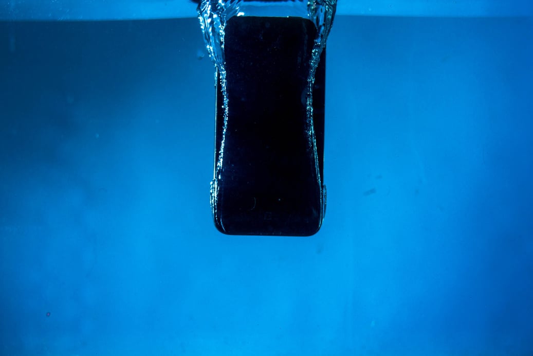 Smartphone Submerged in Water